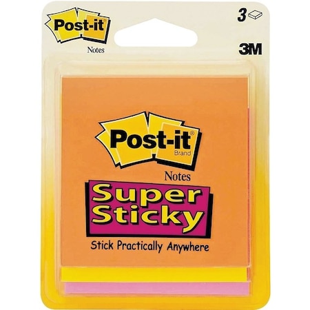 Post-It Marrakesh Super Sticky Note, Neon, 45-Sheet 3321-SSAN
