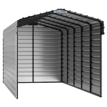 Arrow Storage Products 10 x 24 x 9 ft Eggshell Steel Carport with 3 Wall Kits CPH102409ECL3