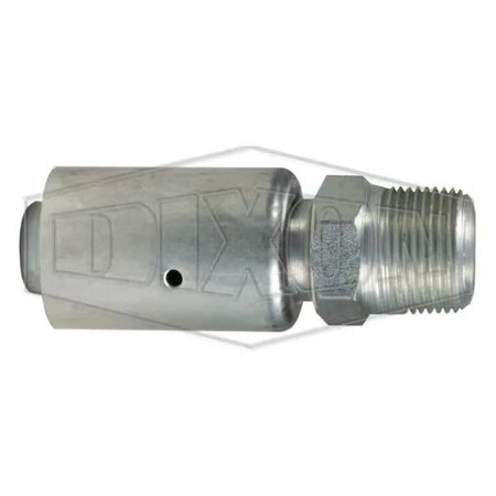 Dixon 3500 Low Profile Nipple with Ferrule, 1/2 in Nominal, MNPT x Hose, 600 psi Pressure, Steel, Domestic 3512WF