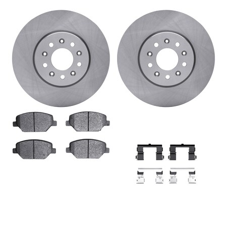 Dynamic Friction Co DFC Brake Rotor with 5000 Brake Pads and Hardware Kit 6512-45166