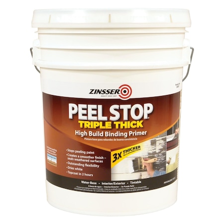 Zinsser Peel Stop Triple Thick High Build Binding Primer, White, 5 Gallon 260927