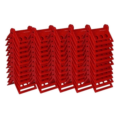 Mytee Products V Shaped Board 4in Red Plastic Corner Edge Protectors for Cargo Loads, 50PK PCP-Redx50