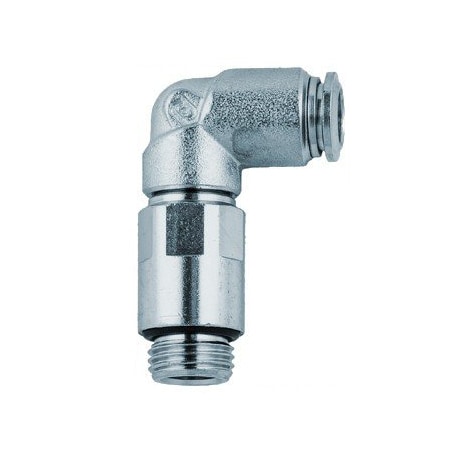 Usa Industrials Push to Connect Tube Fitting, Nickel Plated Brass w/ Metal Release Ring, Male L Elbow ZUSA-TF-PTC-NPBR-637