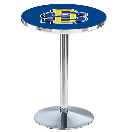 Holland Bar Stool Co 42" Chrome South Dakota State Pub Table, 36" dia. Top L214C4236SDakSt