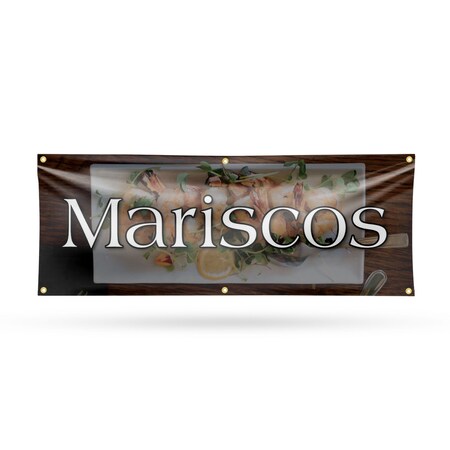 Signmission Mariscos, 24 Inch x 72 Inch, Vinyl Banner B-72-30731