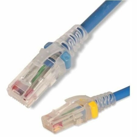 Siemon CBL ASSY MOD 26-4PR STRANDED, CAT6 T568A/B 10FT MC6, BLUE W/CLEAR BOOT MC6-10-06