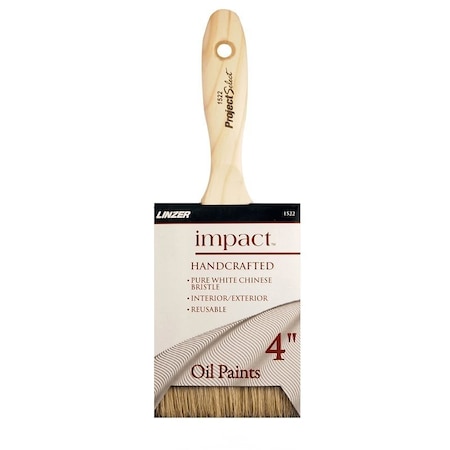 Linzer 1522-4in Paint Brush, Chinese Bristle, Beavertail Handle 1522-0400