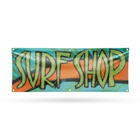 Signmission Surf Shop, 24 Inch x 72 Inch, Vinyl Banner B-72-30873