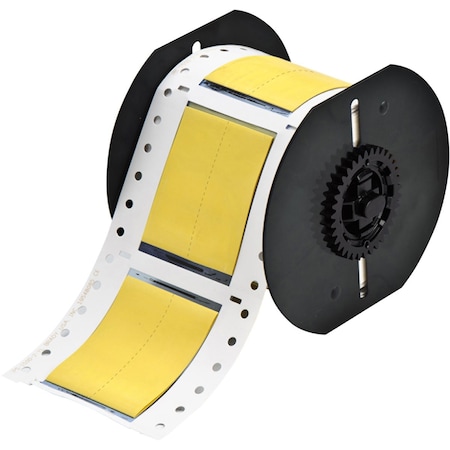 Brady PermaSleeve Heat Shrink Wire and Cable Labels Single-sided for B33 Printers, 1.5 in. x 1 in. Yellow B33-1500-2-342YL-2