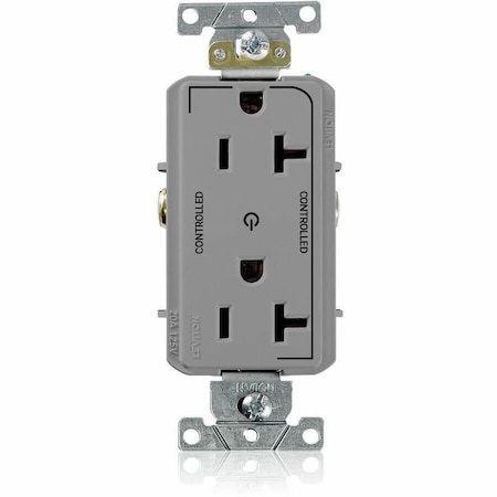 Leviton Controlled Decora Plus Duplex Receptacle 20 Amp, 125 Volt 16352-2PG