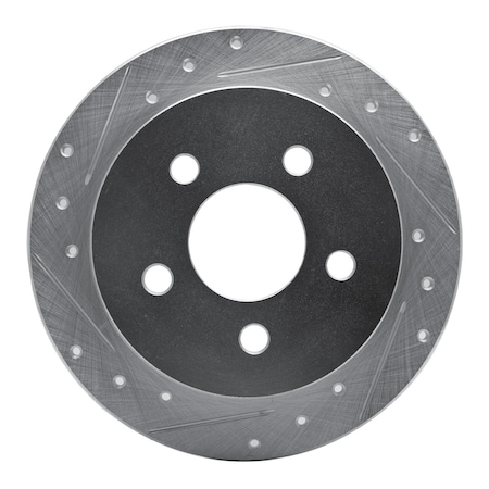 Dynamic Friction Co DFC Brake Rotor - Drilled and Slotted - Silver 631-52012L