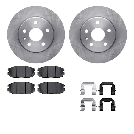 Dynamic Friction Co DFC Brake Rotor with 5000 Brake Pads and Hardware Kit 6512-45104