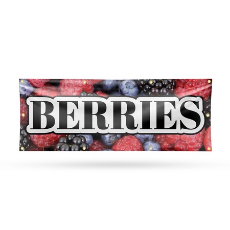 Signmission Berries, 36 Inch x 96 Inch, Vinyl Banner B-96-30485