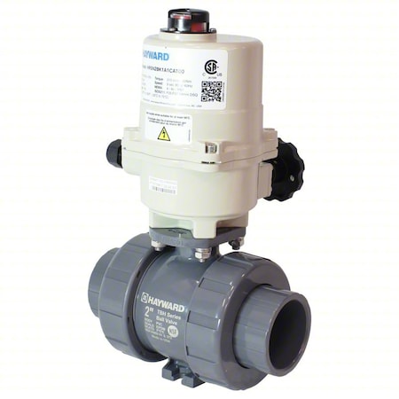 Hayward Flow Control Actuated 2 in CPVC TBH Ball Valve HRSTBH220STE