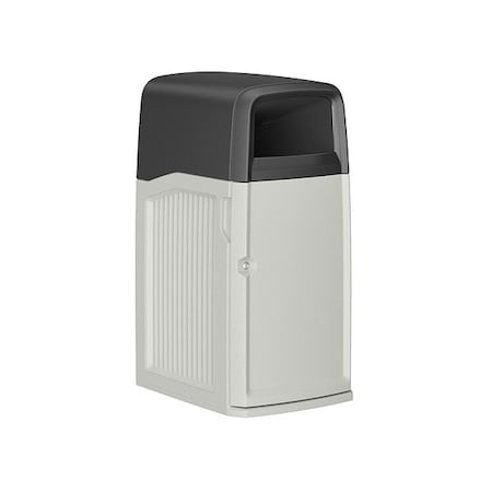 Cortech SafeBin 35 gal Rectangular Institutional Plastic Can, Gray, Polyethylene, 23 in 35SGBK