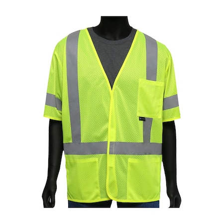 Pip ANSI Type R Class 3 Three Pocket FR Treated Mesh Vest 47308/M
