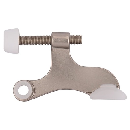 Prosource Deluxe Hinge Pin Door Stop, 2-5/8 in Projection, Die-Cast Zinc & Plastic, Satin Nickel H20-B043-PS