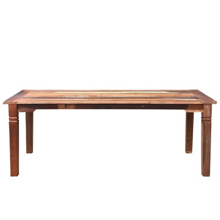 Homeroots 84" Brown Solid Wood Dining Table 521842
