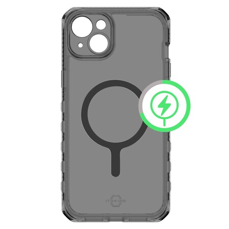 Itskins Supreme r Clear Magsafe Case For Apple Iphone 15 Plus / Iphone 14 Plus, Graphite AP5R-MGCLR-GRPR
