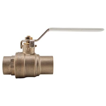 Watts 3/4 IN Lead Free Brass 2-Piece Full Port Ball Valve with Solder End Connection 0555129