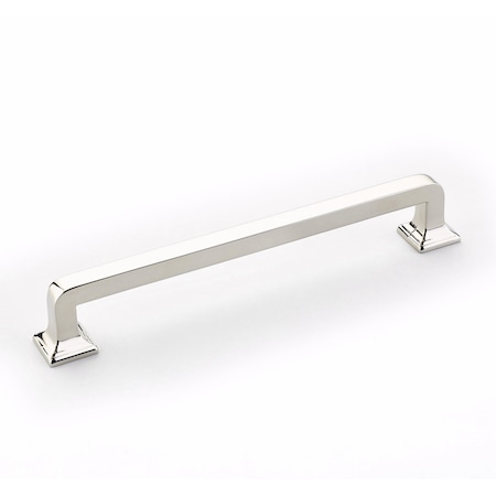 Schaub 6in Center to Center Menlo Park Cabinet Pull Polished Nickel Finish 537-PN
