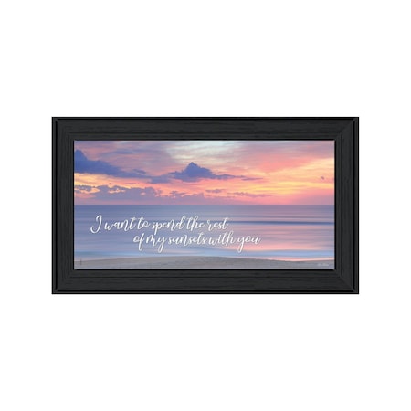 Homeroots Rest of My Sunsets Black Framed Print Wall Art 530001