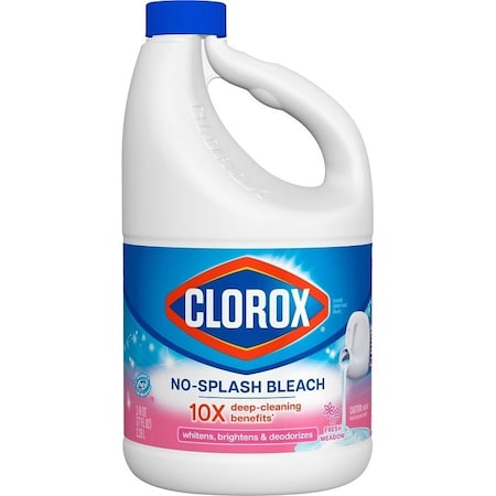 Clorox Splash-Less Bleach, 77 oz, Bottle, Liquid, Fresh Meadow 32387