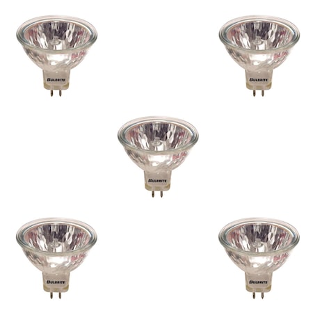 Bulbrite Halogen 12V Lensed Flood MR16 Light Bulbs, GU5.3 Bi-Pin Base, 20-Watts, 2900K, 8PK 860703