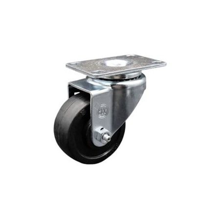 Service Caster 3.5 Inch Soft Rubber Wheel Swivel Top Plate Caster SCC-20S3514-SRS-TP2