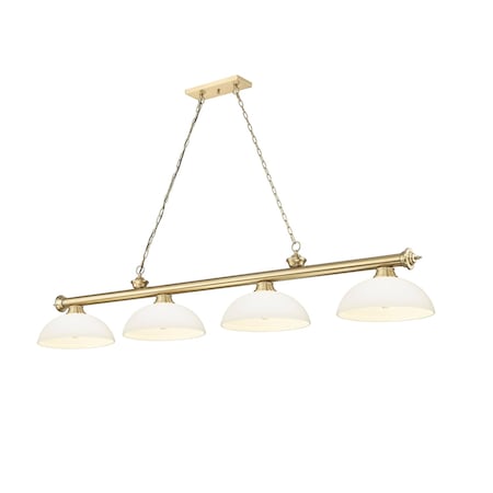 Z-Lite Cordon Heritage Brass 4 Light Billiard 2306-4HBR-DMO14