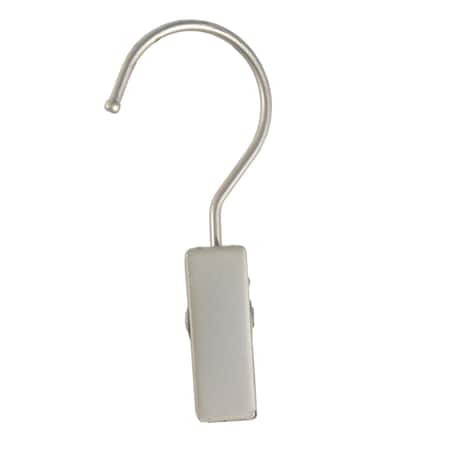 Nahanco 4 1/2in Hang-All Brushed Chrome Metal Clip With Swivel Hook, 12PK 610ECS12