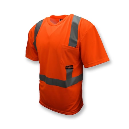 Radians T-Shirt, Type R Class 2, R, Birdseye Mesh, Hi-Vis Orange, L ST11-2POS-L