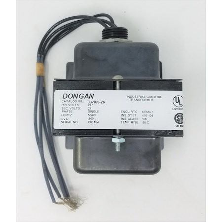 Dongan 277X24 100Va Nema 1 ENC Transformer 33-100-26-U