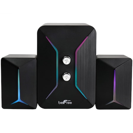 Befree Sound Computer Gaming 2.1 Speaker System with Color LED Lights BFS-S171