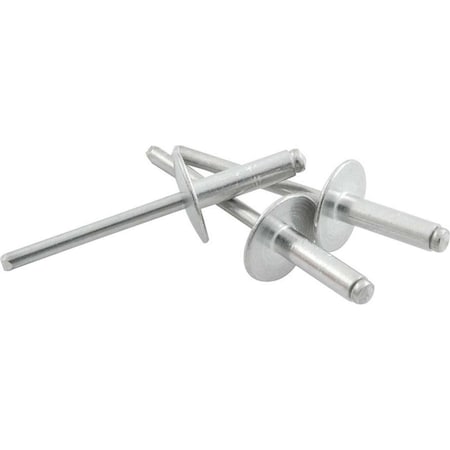 Allstar Performance 0.38-0.5 in. Grip Large Head Aluminum Mandrel Rivet, Silver, 250PK ALL18153