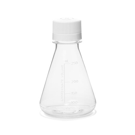 United Scientific Unistore Sterile Erlenmeyer Flask Vented, PC, 250 mL, 12PK UNERFLSPC250