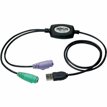 Tripp Lite Eaton Tripp Lite Series USB to PS/2 Adapter for Keyboard and Mouse - Type A Male USB B015-000