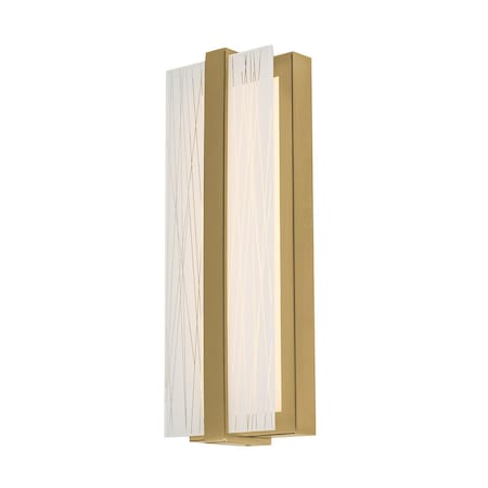 Afx Gallery - 14in LED Wall Sconce - 14W - Light Antique Brass GLYS0514LAJUDLB