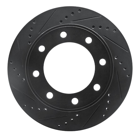 Dynamic Friction Co DFC Brake Rotor - Drilled and Slotted - Black 633-54174L