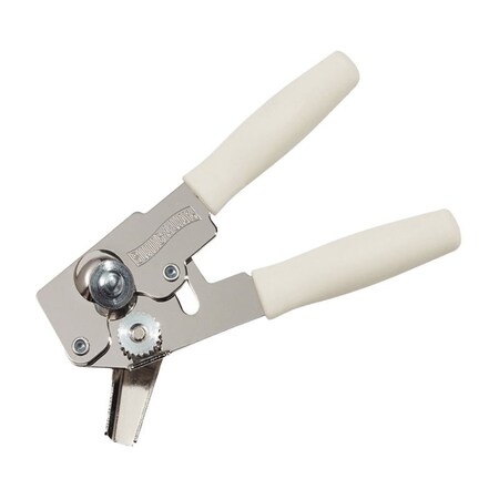 Swing-A-Way Can Opener, Soft-Grip Handle, Plastic/Steel, White 107WH