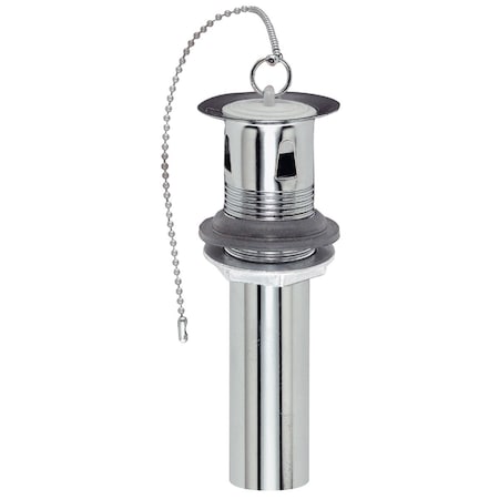 Keeney Mfg 1-1/4'' x 5'' Chrome-Plated Brass P.O. Plug 1-Piece Bathroom Sink Drain with Overflow 1681K