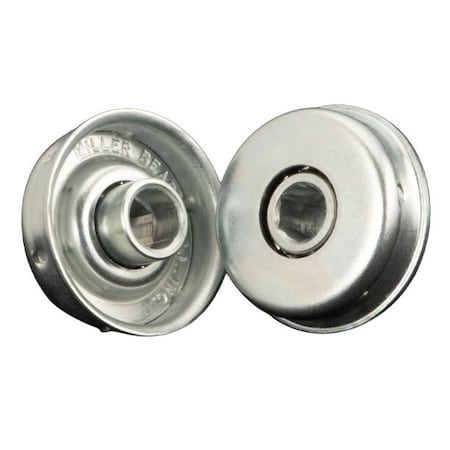 Miller Bearing Conveyor Bearing, Flanged Unground Non-Precision, Carbon Steel, 0.4375 in Bore Dia., Hex Bore  F-1281-5H-O