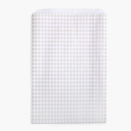 Nashville Wraps Beige Gingham Paper Merchandise Bags, 6.25x9.25, 500PK MB1BG