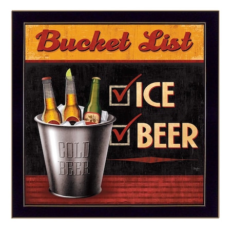 Homeroots Bucket List Black Framed Print Wall Art 405439