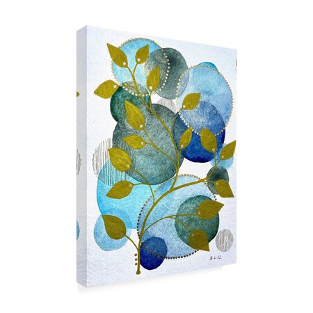 Trademark Fine Art Outdoor Canvas Art - Jocelyn Benford 'All the Blues' Wall Art for Patios, or Gardens GRL01824-OC3547WR