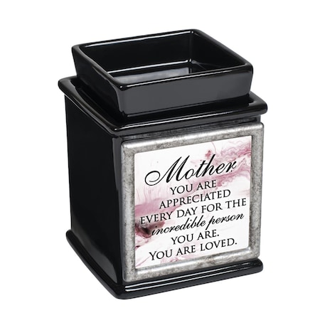 Dicksons Mother You are Appreciated Interchangeable Fragrance Wax or Essential Oil Warmers - Black IW72BK