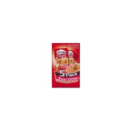 Hartz Mountain Corporaton Lickable Bisque Treats for Cats, Chicken & Tuna, 1.4 oz. Each, 5PK 15467