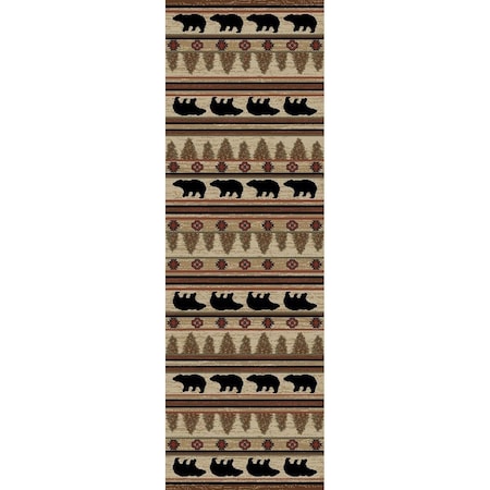 Mayberry Rug 2 ft. 3 in. x 7 ft. 7 in. Hearthside Appalachian Area Rug, Beige HS7482 2X8