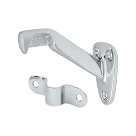 Dendesigns 3.31 in. Projection Hand Rail Brackets, Bright Chrome, Solid DE560841