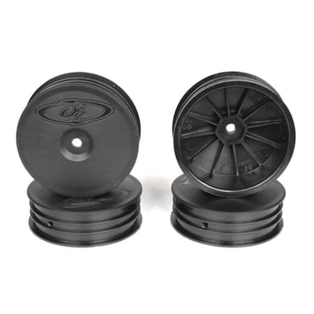 De Racing Slim Speedline Buggy Front Wheels, Black, 4PK DERSB4SLB
